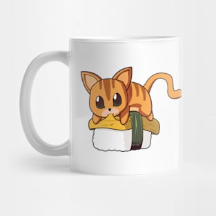 Orange Cat tamago Sushi Mug